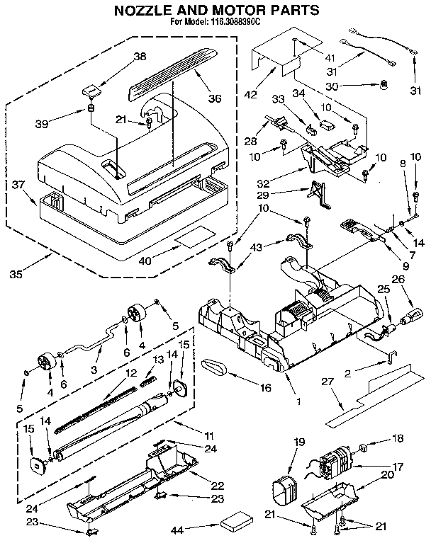 Nozzle and motor