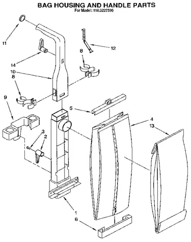Bag housing and handle