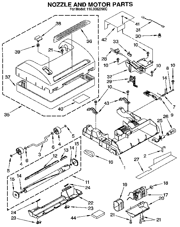 Nozzle and motor