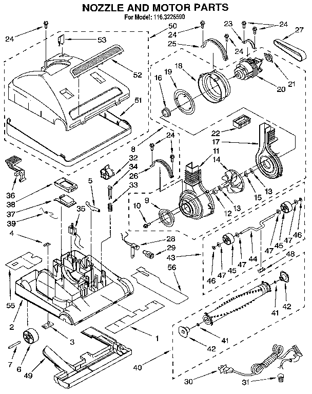 Nozzle and motor