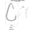 Kenmore 1163226590 hose and attachment diagram