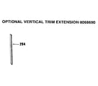Kenmore 9113652191 optional vertical trim extension 8068690 diagram
