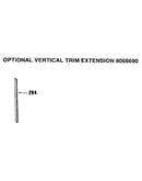 Optional vertical trim extension 8068690