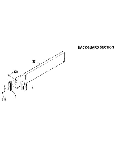 Backguard section