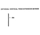 Kenmore 9113672991 optional vertical trim extension 8078690 diagram