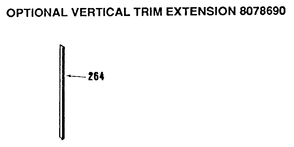 Optional vertical trim extension 8078690