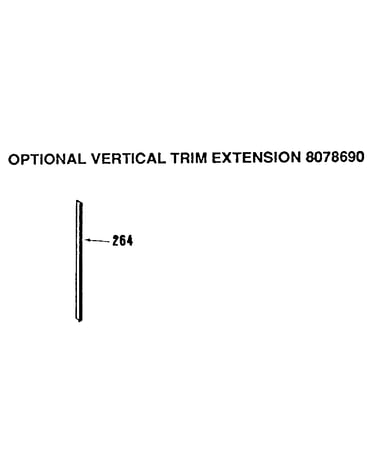 Optional vertical trim extension 8078690