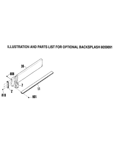 Optional backsplash 8059091
