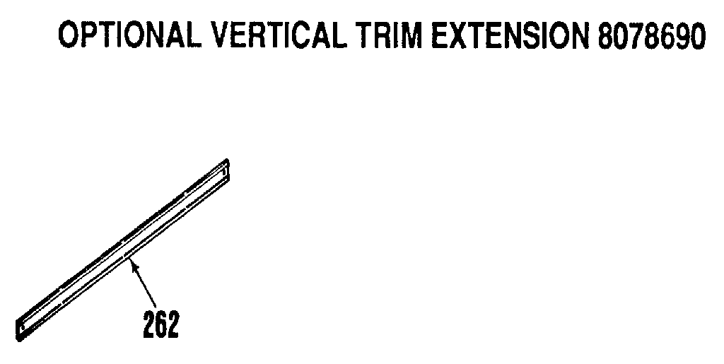 Optional vertical trim extension 8078690