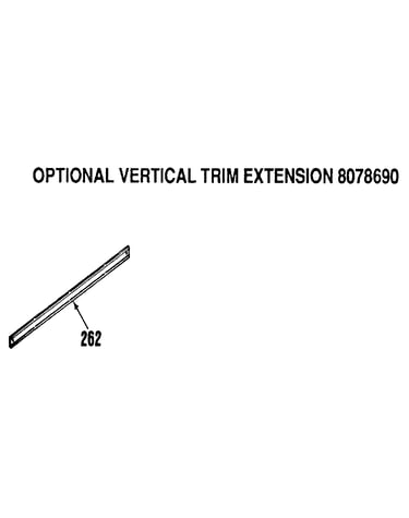 Optional vertical trim extension 8078690