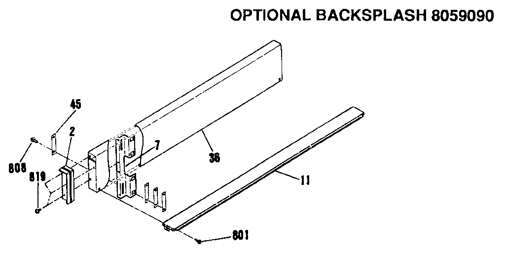 Optional backsplash