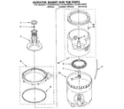 Kenmore 11092429100 agitator, basket and tub diagram