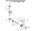 Kenmore 11092429100 brake, clutch, gearcase, motor and pump diagram