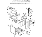 Kenmore 41799185820 washer-cabinet, top panel, base diagram