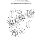Kenmore 41799180820 dryer-cabinet, drum, heater diagram