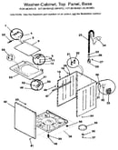 Washer-cabinet, top panel, base