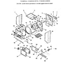 Kenmore 41799195120 dryer, cabinet, drum, heater diagram