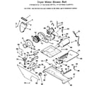Kenmore 41799195120 dryer, motor, blower, belt diagram