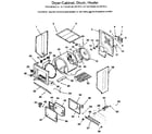 Kenmore 41799190120 dryer-cabinet, drum, heater diagram