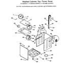 Kenmore 41799190120 washer-cabinet, top panel, base diagram