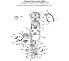 Kenmore 41799190120 washer-tubs, hoses, motor diagram