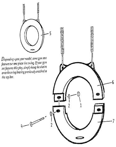 Tire swing assembly