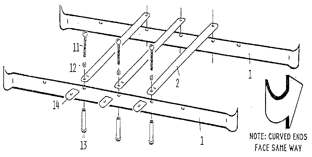 Ladder rail assembly