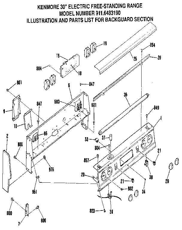 Backguard section