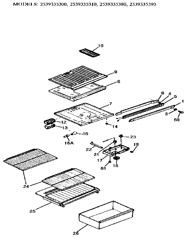 SEPARATOR AND SHELVES