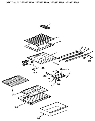 Separator and shelves
