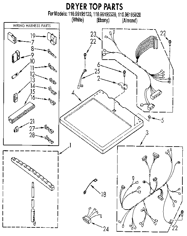 Dryer top