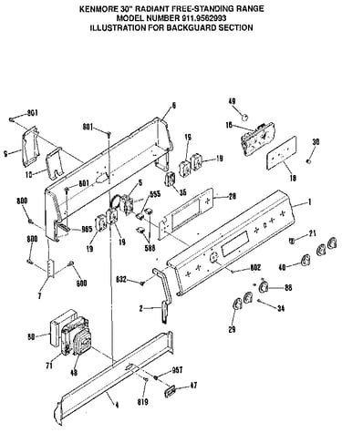 Backguard section