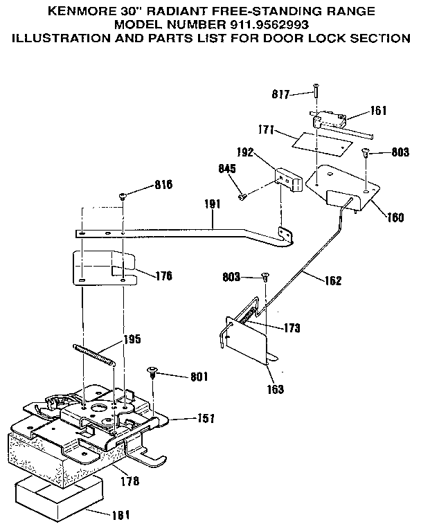 Door lock section