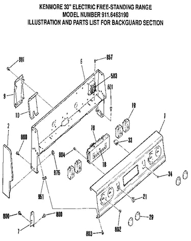 Backguard section