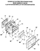 Oven door section