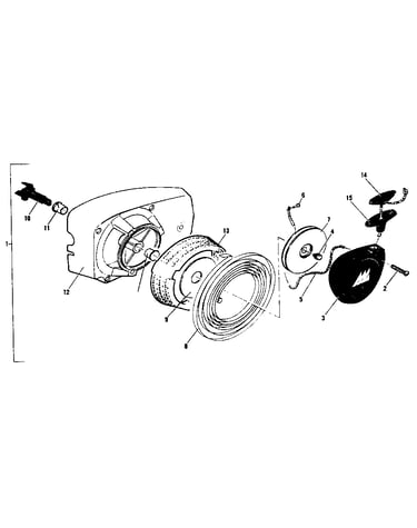 Fan housing/starter assembly figure 3