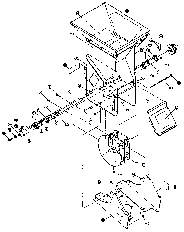 Frame & cylinder shaft (5 hp model)