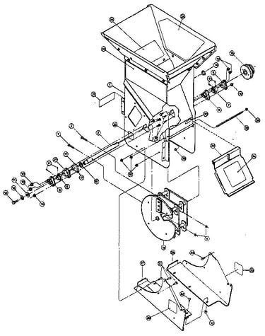 Frame & cylinder shaft (5 hp model)