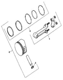 Piston and rod