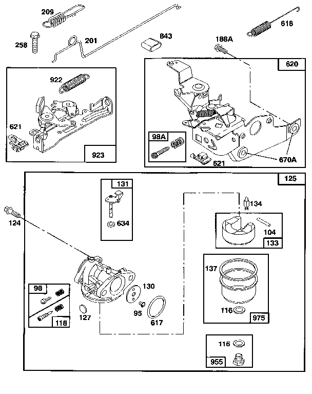 Carburetor and bracket assembly