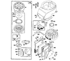 Briggs & Stratton 126802-3215-01 rewind starter and air cleaner assembly diagram