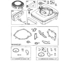Briggs & Stratton 124702-3196-01 fuel tank assembly and gasket set/carburetor overhaul kit diagram