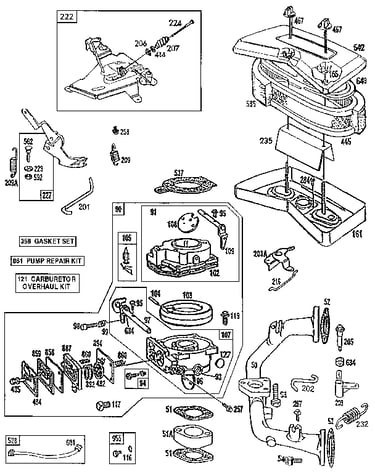 Air cleaner body and carburetor assembly