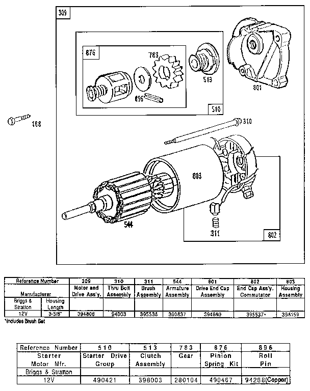 Starting motor