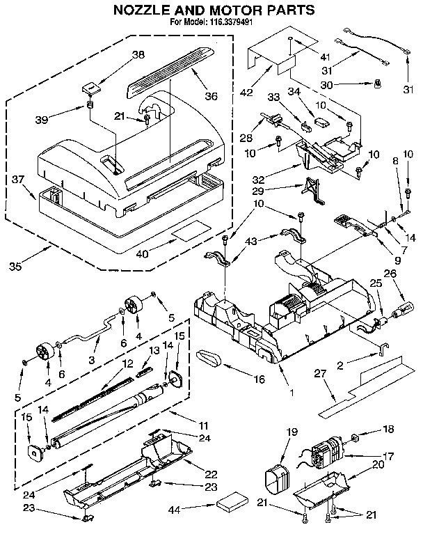Nozzle and motor
