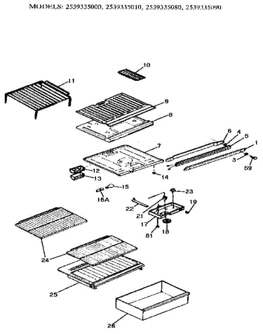 Separator and shelves