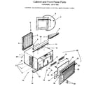 Kenmore 2539710821 cabinet and front panel diagram