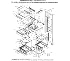 Kenmore 59695308500 refrigerator shelf and crisper diagram
