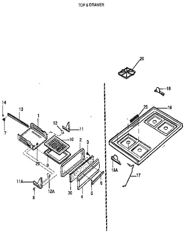 Top & drawer
