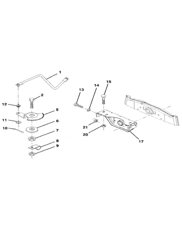 Sector gear/axle support